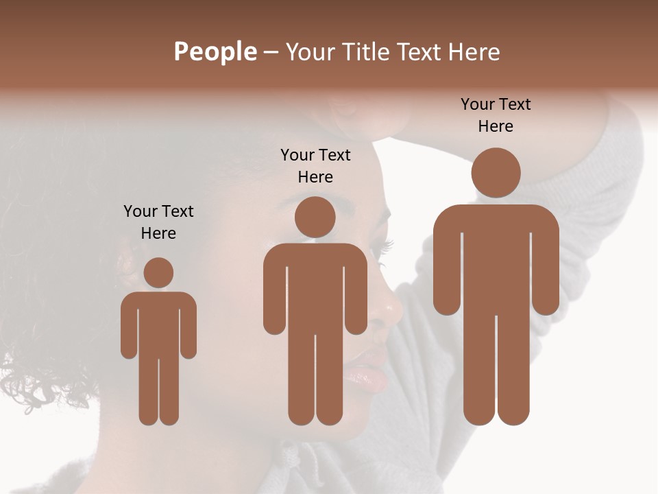 Beautiful Black Woman With Her Face Covered In Sweat PowerPoint Template