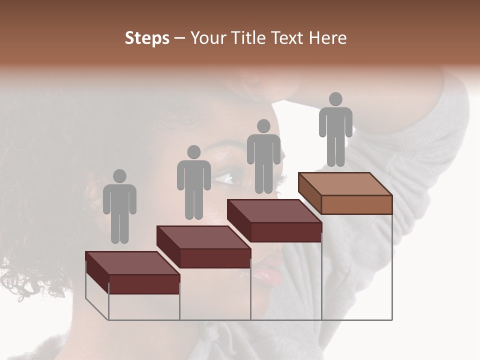 Beautiful Black Woman With Her Face Covered In Sweat PowerPoint Template