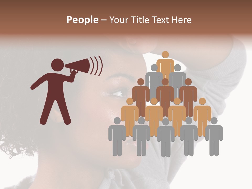 Beautiful Black Woman With Her Face Covered In Sweat PowerPoint Template