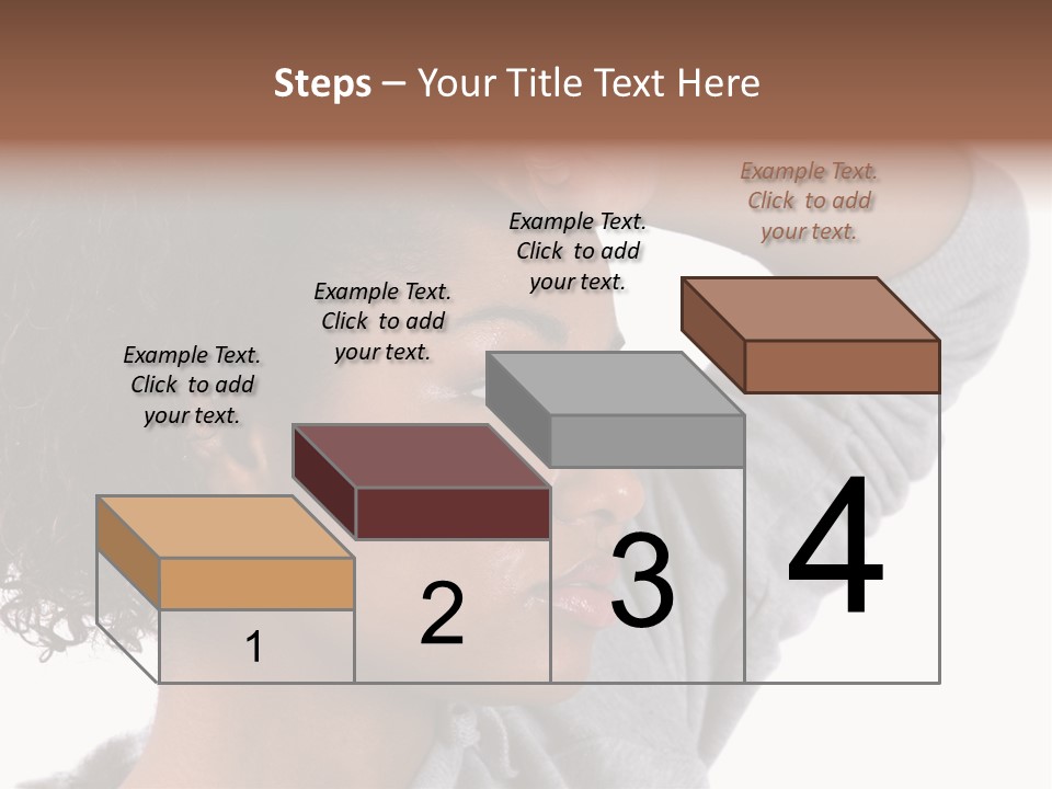 Beautiful Black Woman With Her Face Covered In Sweat PowerPoint Template