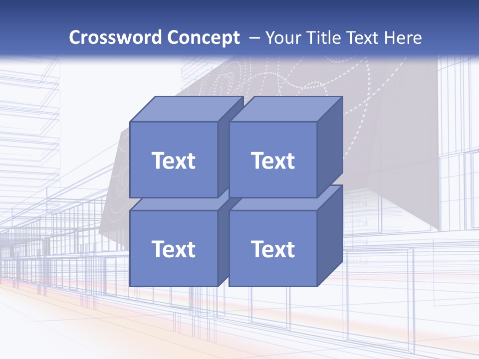 Abstract 3D Constructions PowerPoint Template