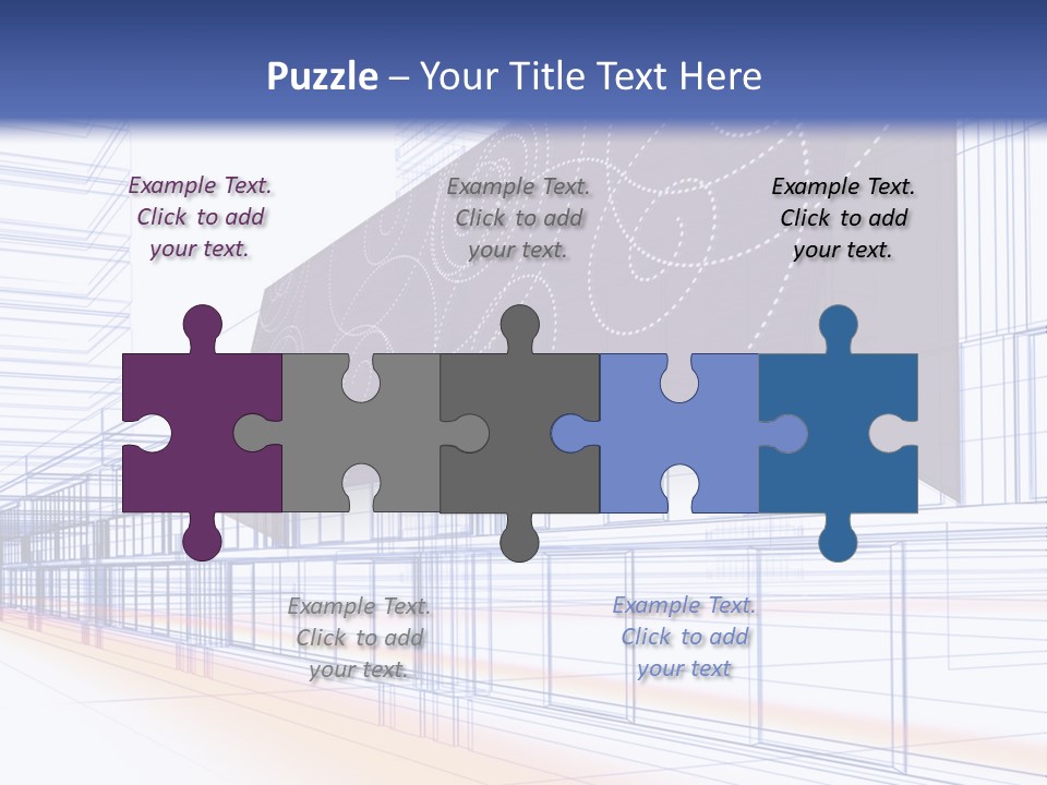 Abstract 3D Constructions PowerPoint Template