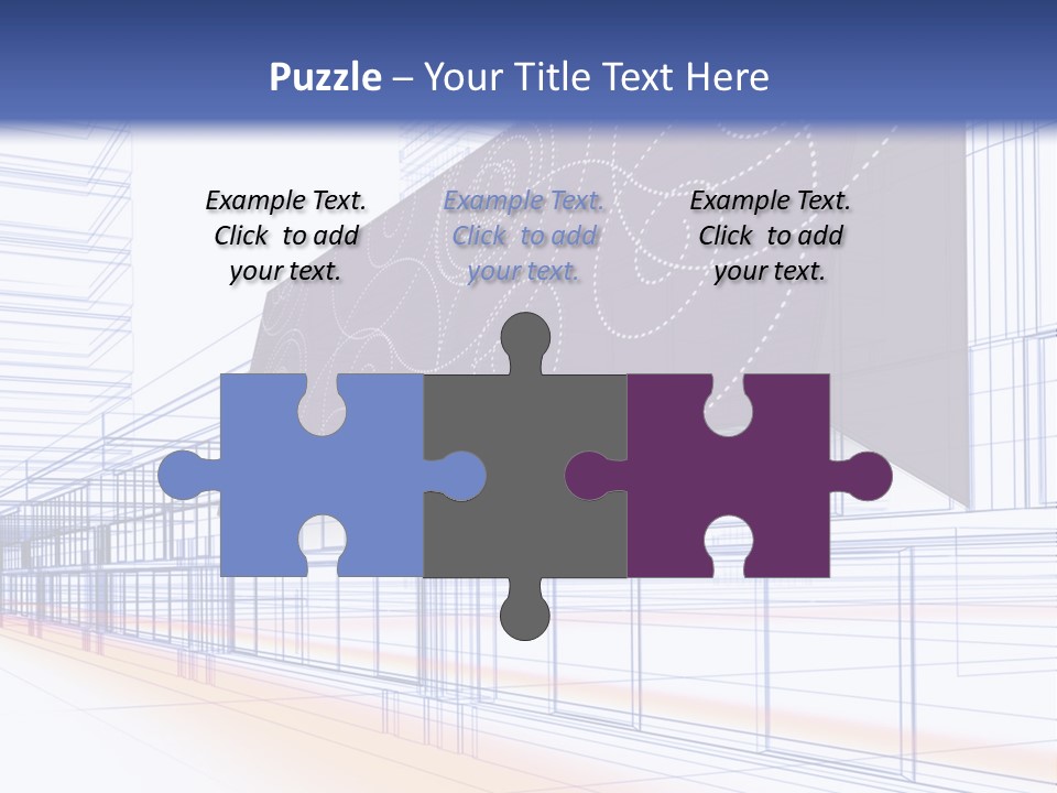 Abstract 3D Constructions PowerPoint Template