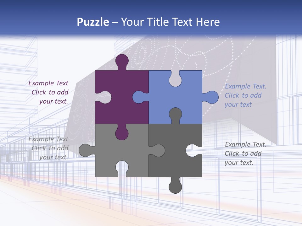 Abstract 3D Constructions PowerPoint Template