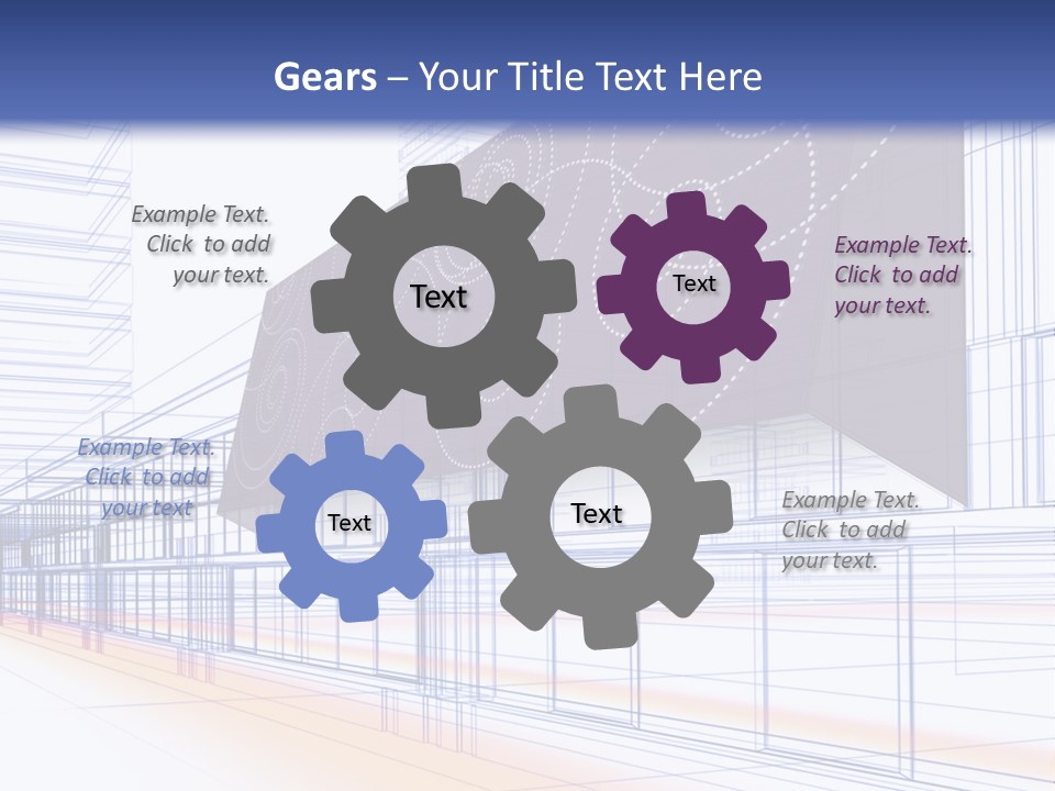 Abstract 3D Constructions PowerPoint Template