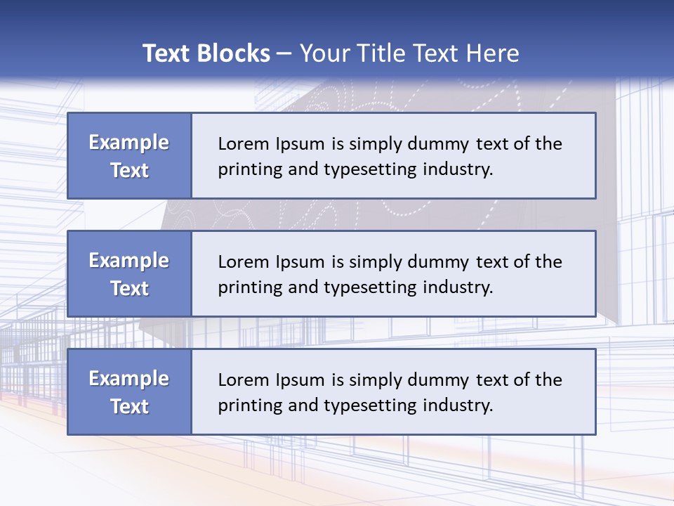 Abstract 3D Constructions PowerPoint Template