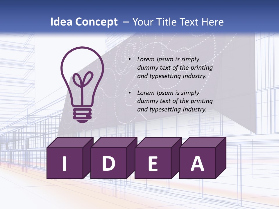 Abstract 3D Constructions PowerPoint Template