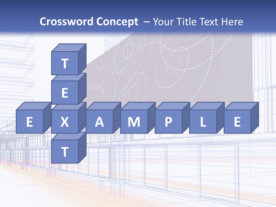 Abstract 3D Constructions PowerPoint Template