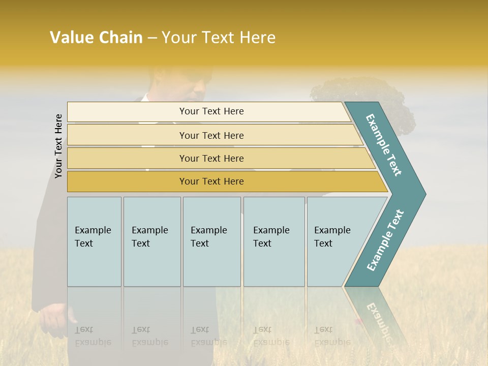 Businessman Holding A Tree In The Hand - Environment Concept - Focus On The Tree PowerPoint Template