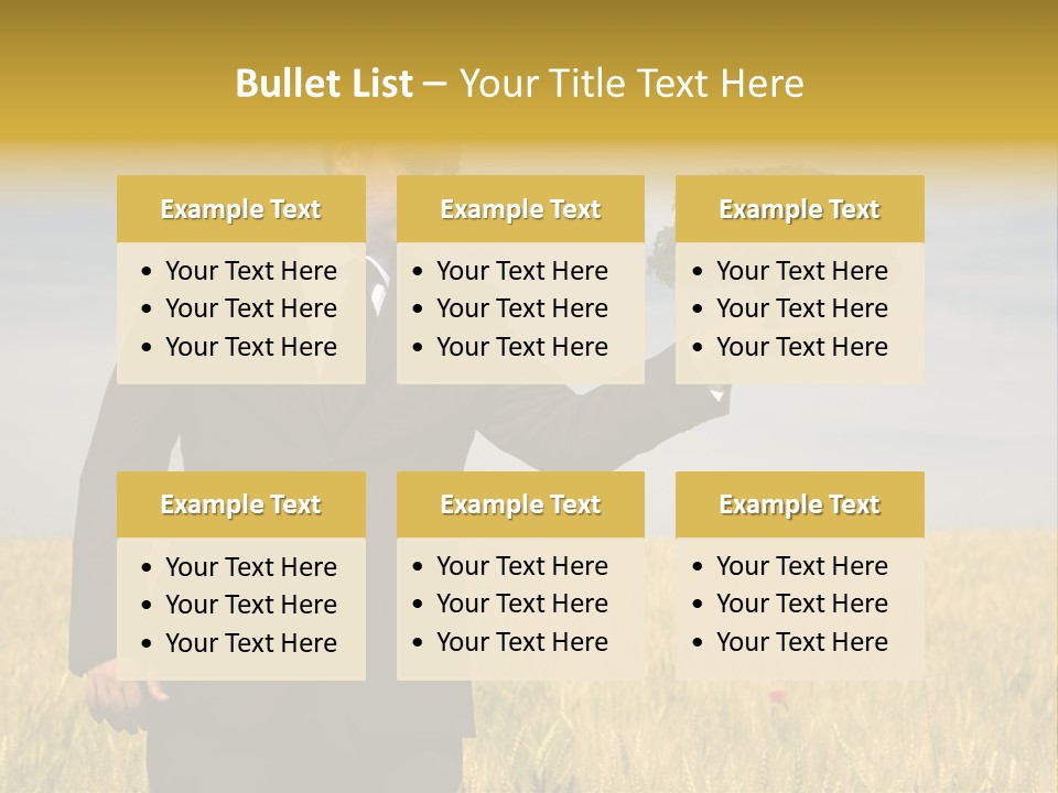 Businessman Holding A Tree In The Hand - Environment Concept - Focus On The Tree PowerPoint Template
