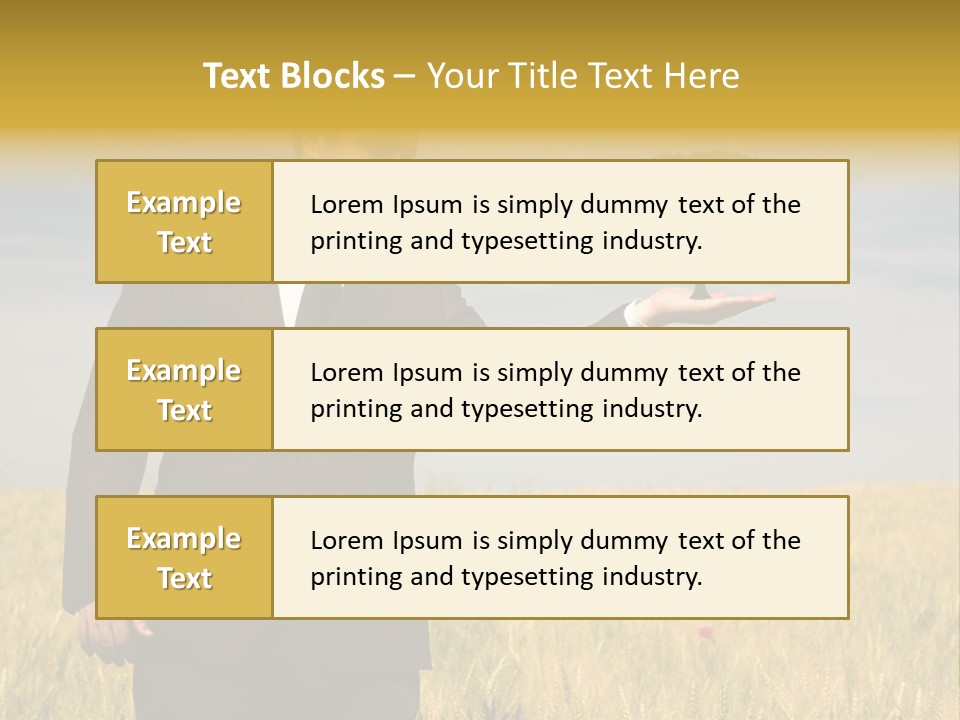 Businessman Holding A Tree In The Hand - Environment Concept - Focus On The Tree PowerPoint Template