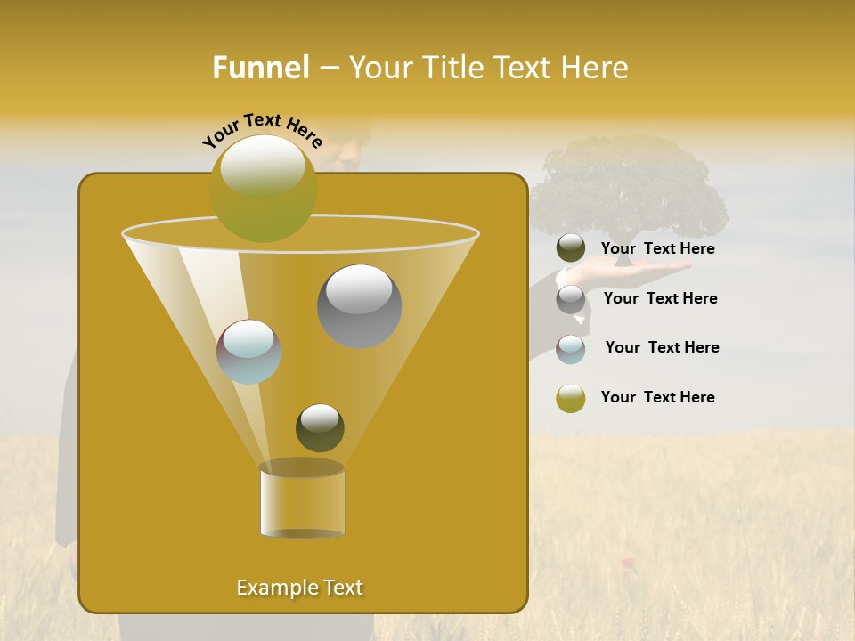 Businessman Holding A Tree In The Hand - Environment Concept - Focus On The Tree PowerPoint Template