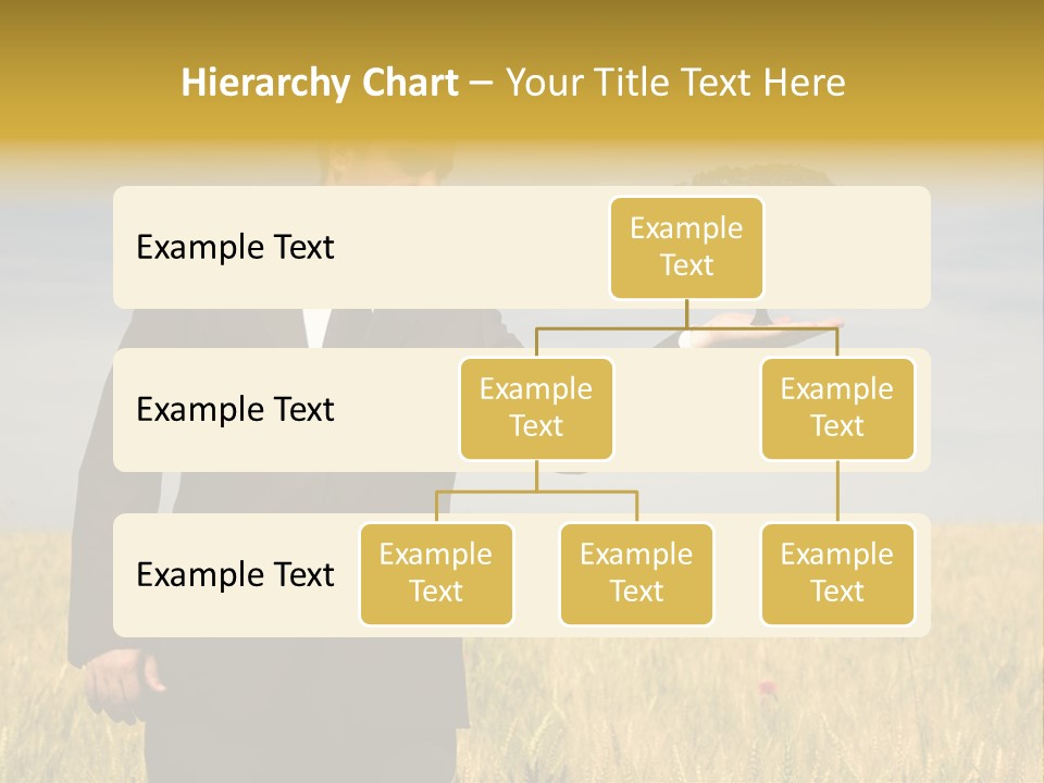 Businessman Holding A Tree In The Hand - Environment Concept - Focus On The Tree PowerPoint Template