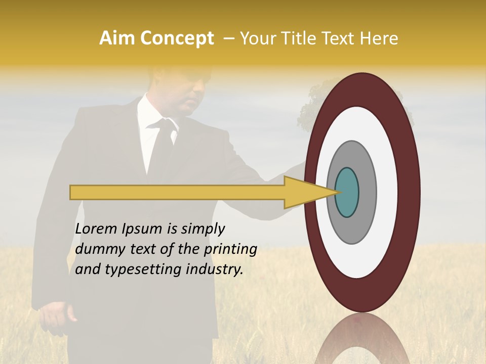 Businessman Holding A Tree In The Hand - Environment Concept - Focus On The Tree PowerPoint Template