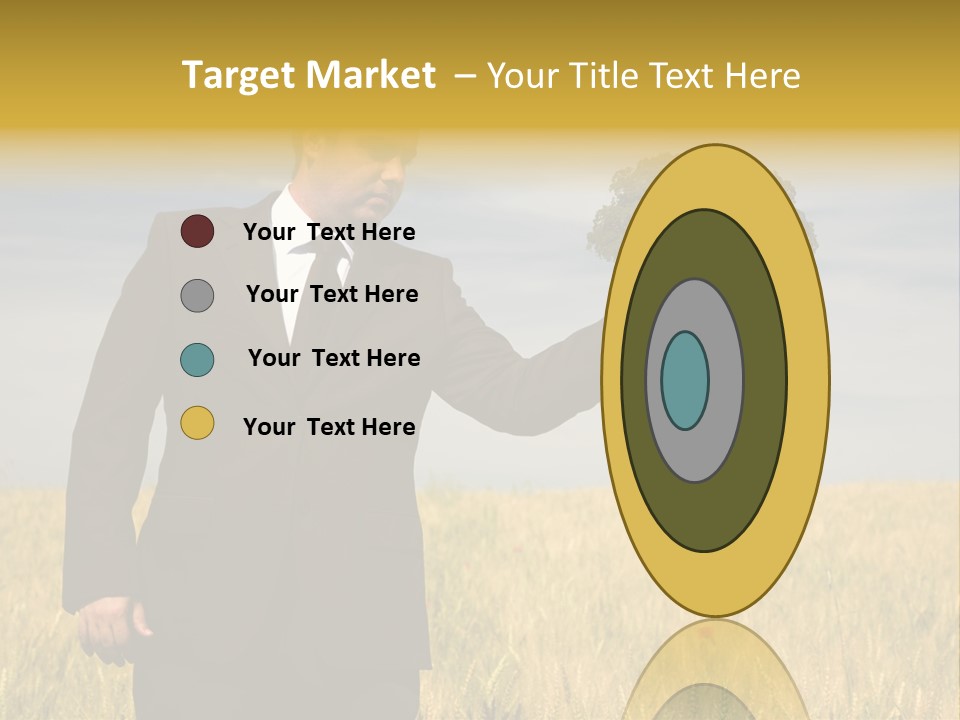 Businessman Holding A Tree In The Hand - Environment Concept - Focus On The Tree PowerPoint Template