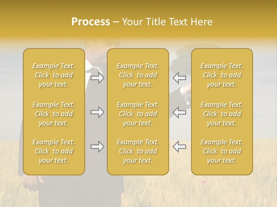 Businessman Holding A Tree In The Hand - Environment Concept - Focus On The Tree PowerPoint Template
