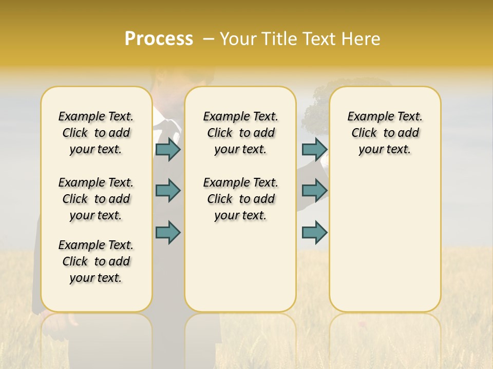 Businessman Holding A Tree In The Hand - Environment Concept - Focus On The Tree PowerPoint Template