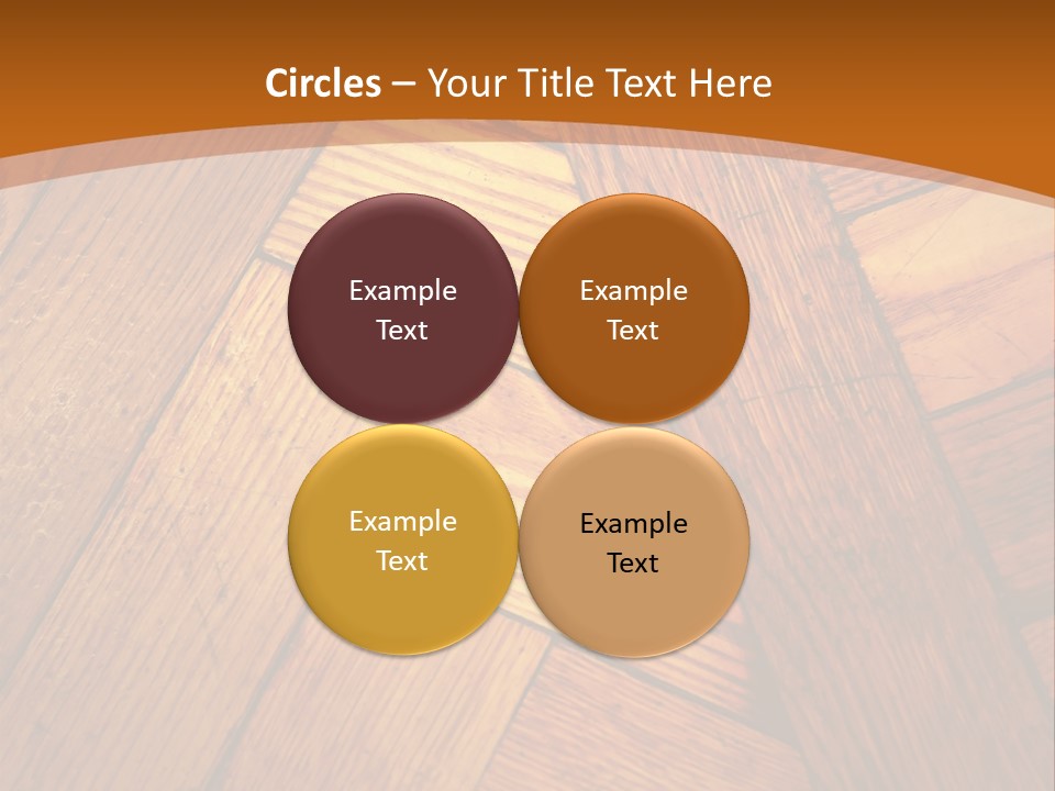 Close-Up Of Old Mitered Herringbone Flooring, Yellow PowerPoint Template