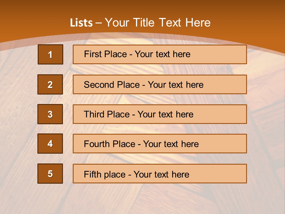 Close-Up Of Old Mitered Herringbone Flooring, Yellow PowerPoint Template