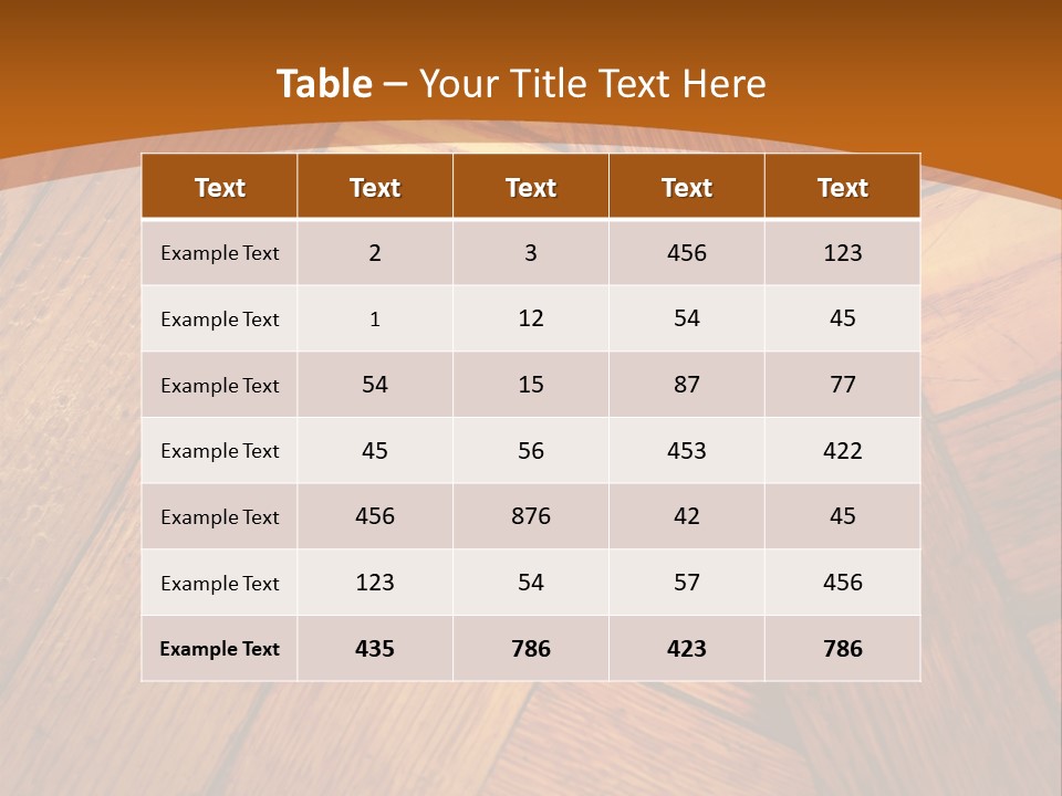 Close-Up Of Old Mitered Herringbone Flooring, Yellow PowerPoint Template