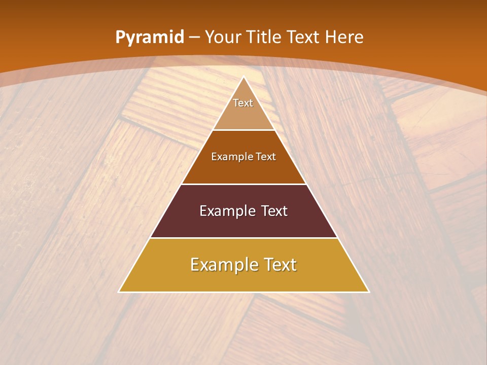 Close-Up Of Old Mitered Herringbone Flooring, Yellow PowerPoint Template