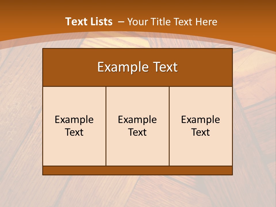 Close-Up Of Old Mitered Herringbone Flooring, Yellow PowerPoint Template