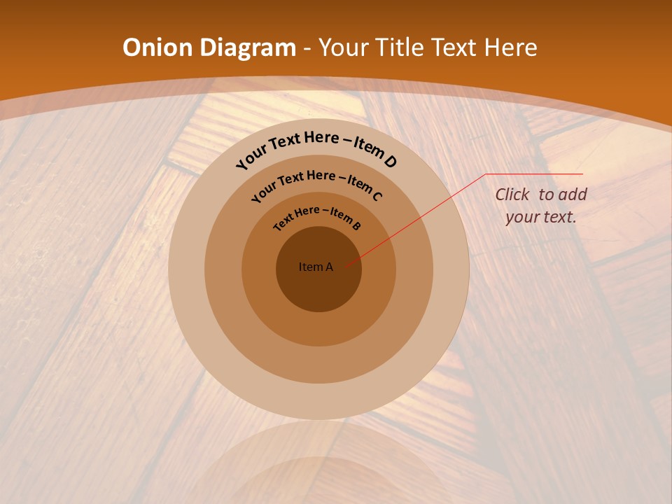Close-Up Of Old Mitered Herringbone Flooring, Yellow PowerPoint Template