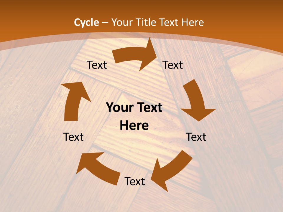 Close-Up Of Old Mitered Herringbone Flooring, Yellow PowerPoint Template