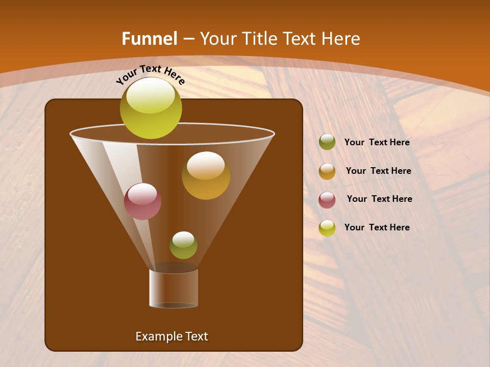 Close-Up Of Old Mitered Herringbone Flooring, Yellow PowerPoint Template
