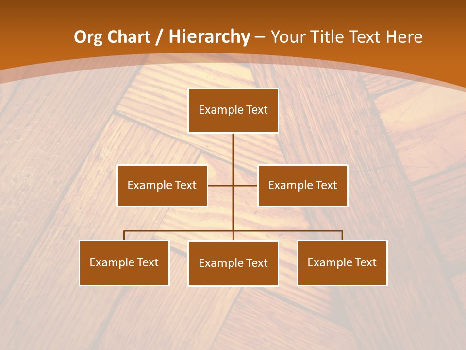 Close-Up Of Old Mitered Herringbone Flooring, Yellow PowerPoint Template