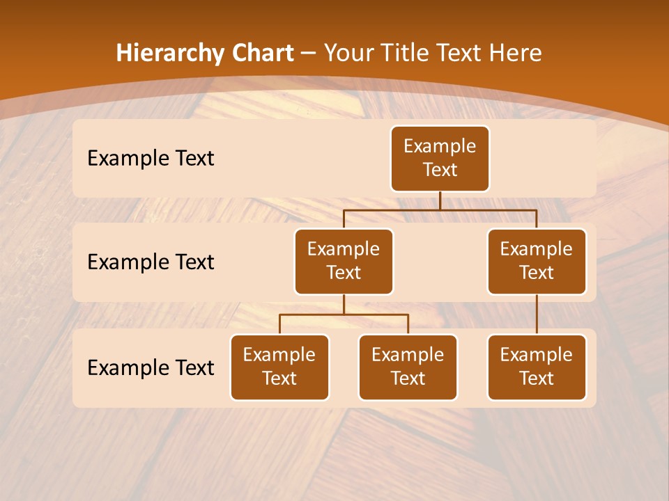 Close-Up Of Old Mitered Herringbone Flooring, Yellow PowerPoint Template