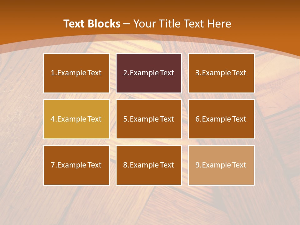 Close-Up Of Old Mitered Herringbone Flooring, Yellow PowerPoint Template