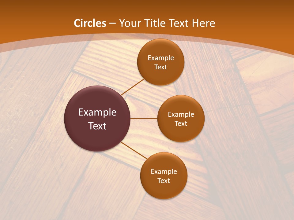 Close-Up Of Old Mitered Herringbone Flooring, Yellow PowerPoint Template