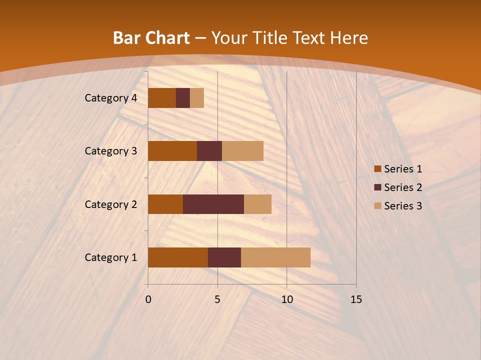 Close-Up Of Old Mitered Herringbone Flooring, Yellow PowerPoint Template