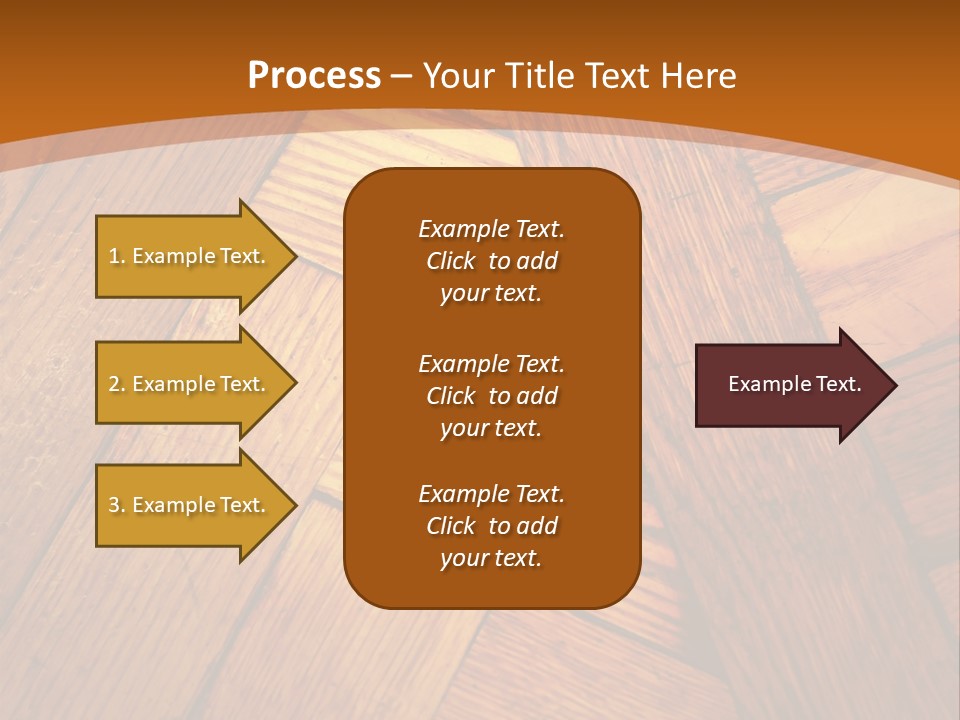 Close-Up Of Old Mitered Herringbone Flooring, Yellow PowerPoint Template
