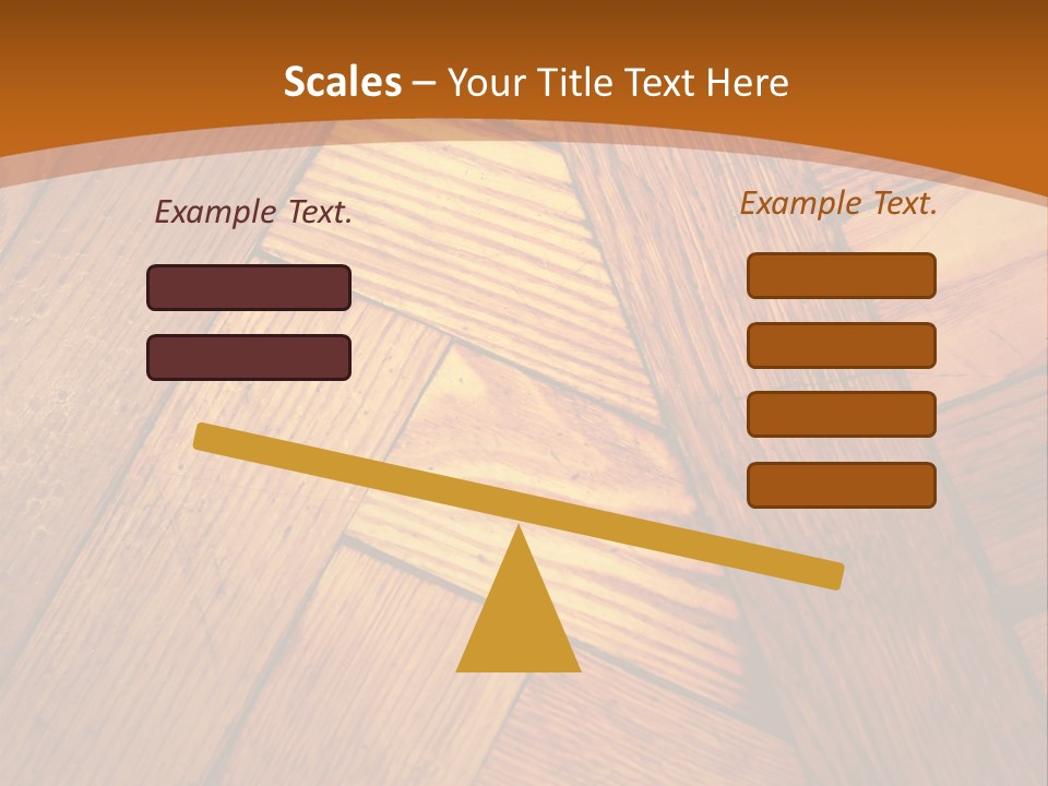 Close-Up Of Old Mitered Herringbone Flooring, Yellow PowerPoint Template