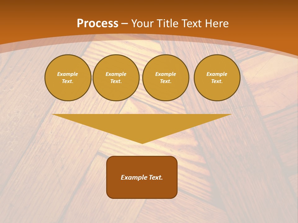 Close-Up Of Old Mitered Herringbone Flooring, Yellow PowerPoint Template