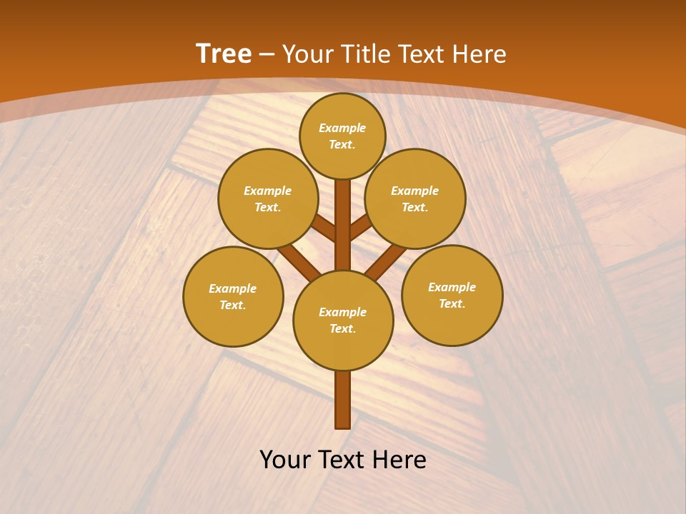 Close-Up Of Old Mitered Herringbone Flooring, Yellow PowerPoint Template