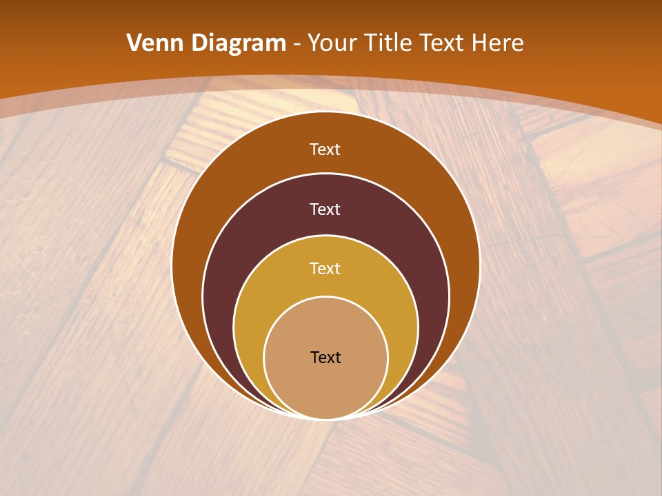 Close-Up Of Old Mitered Herringbone Flooring, Yellow PowerPoint Template