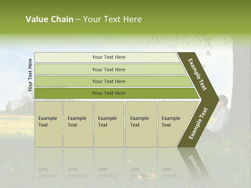 Young Guy Is Working Outdoors PowerPoint Template