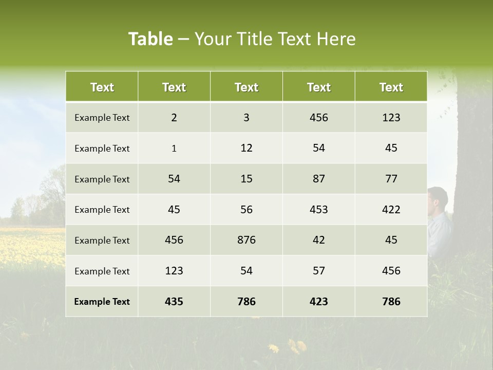 Young Guy Is Working Outdoors PowerPoint Template
