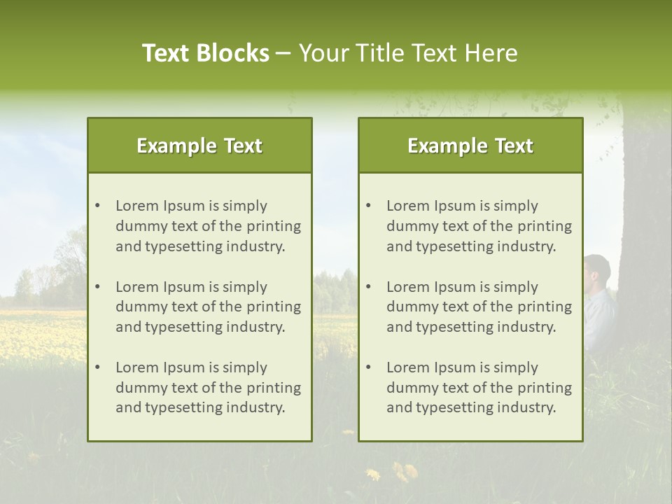 Young Guy Is Working Outdoors PowerPoint Template