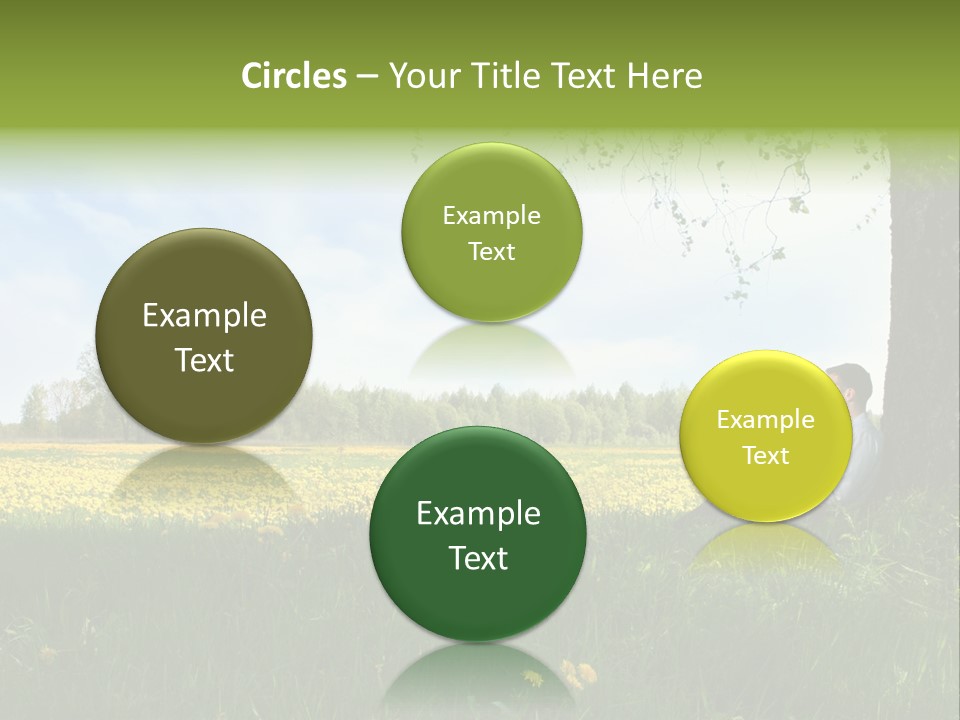 Young Guy Is Working Outdoors PowerPoint Template