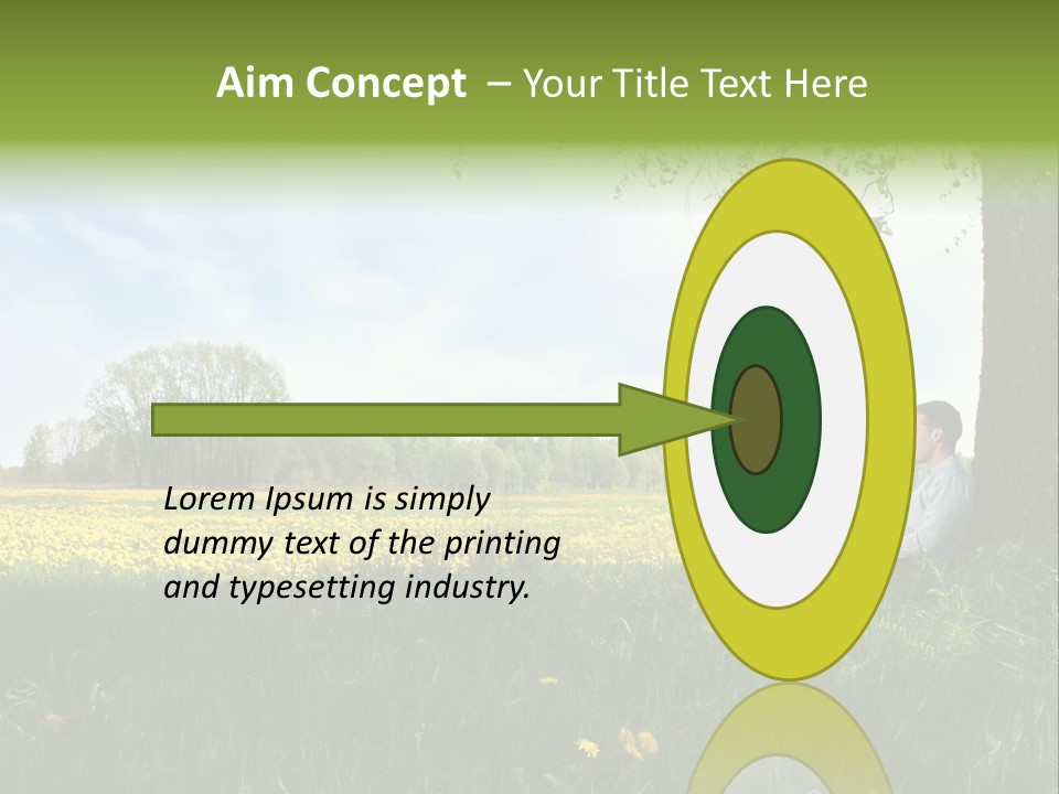 Young Guy Is Working Outdoors PowerPoint Template