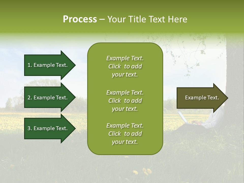 Young Guy Is Working Outdoors PowerPoint Template