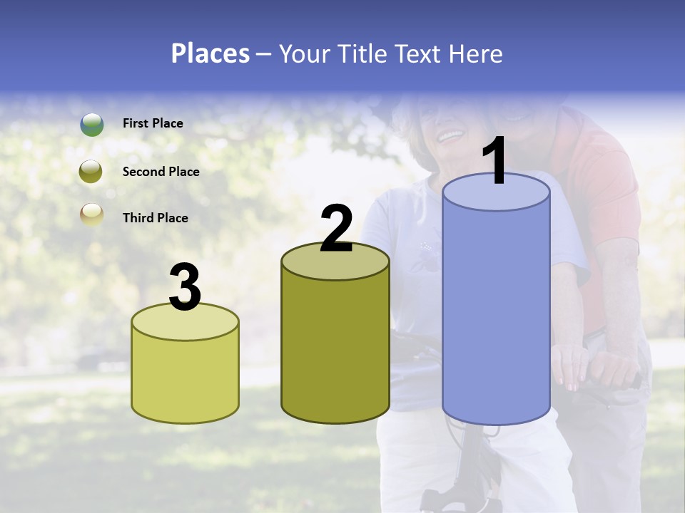 Senior Couple On Cycle Ride In Countryside PowerPoint Template