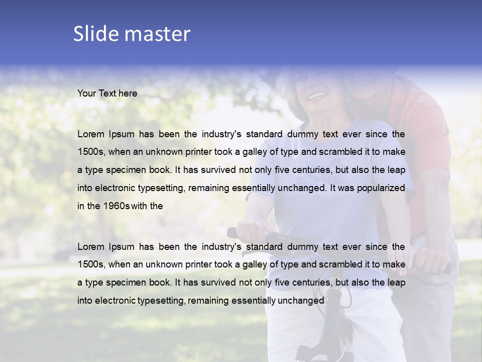 Senior Couple On Cycle Ride In Countryside PowerPoint Template