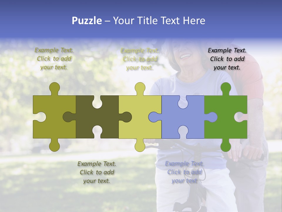 Senior Couple On Cycle Ride In Countryside PowerPoint Template