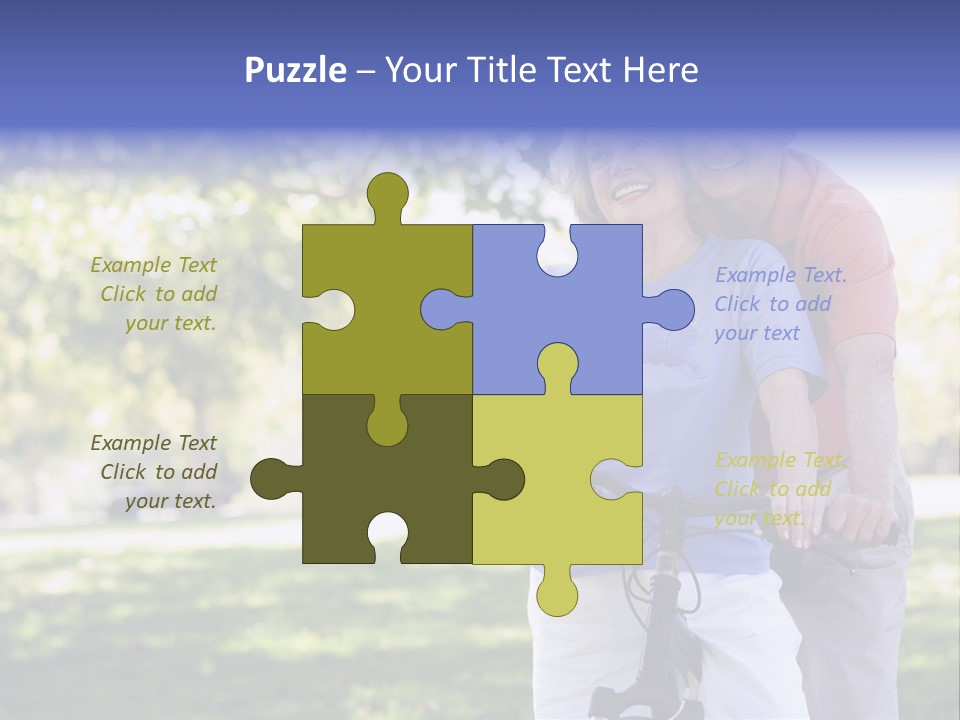 Senior Couple On Cycle Ride In Countryside PowerPoint Template