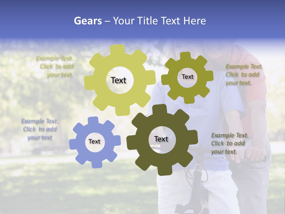 Senior Couple On Cycle Ride In Countryside PowerPoint Template